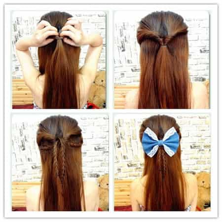 韩式<em>中长发</em>甜美<em>发型扎法</em> 优美清甜新鲜<em>夏日</em>心