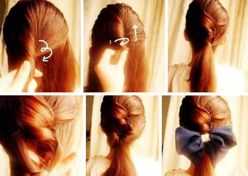 圆脸适合的发型图片 纯美典雅扎发发型教程 - 