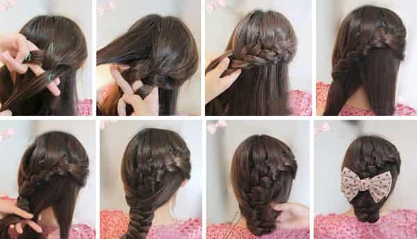 2013年最新清纯编发盘发 减龄瘦脸发型 - 七丽