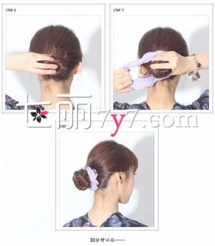 DIY简单卷发发型教程 半干<em>扎发</em>零<em>损伤</em>护肤 - 七