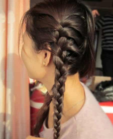 韩国长发编发教程与技巧 圣诞晚会必成主角 (4