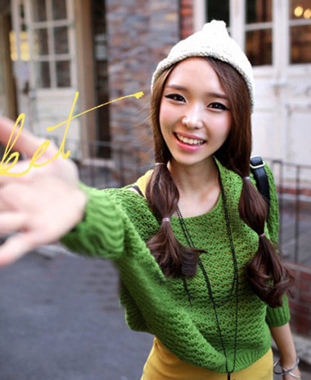 如何扎<em>双马尾发型扎法</em> <em>韩式</em>葫芦结古灵精怪 (3