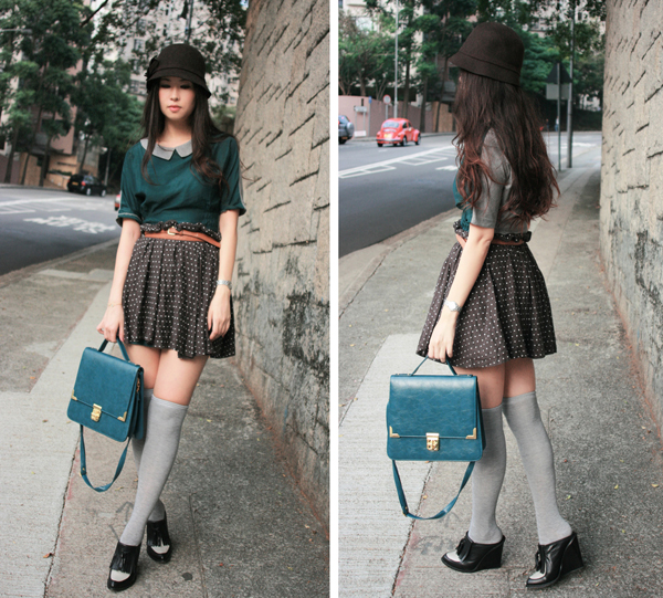 街拍景甜在香港+2011香港4月街拍长脚美女搭配