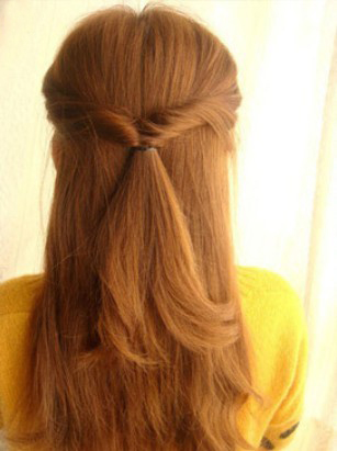 韩式编发盘发步骤 中<em>长发发型扎法</em>打造仙女气