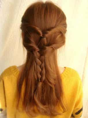 韩式编发盘发步骤+中长发发型扎法打造仙女气质