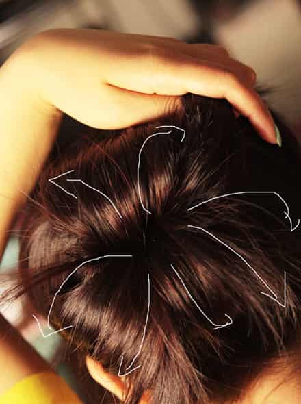 超仙韩式三变盘发+5分钟速成发型教程+(11)