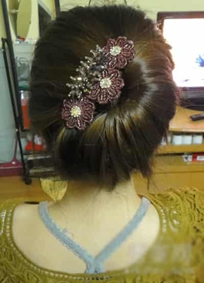 韩式气质盘发步骤 OL族必备发型 - 七丽女性网