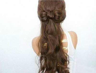 甜美蝴蝶结发型扎法+百变可爱清甜style