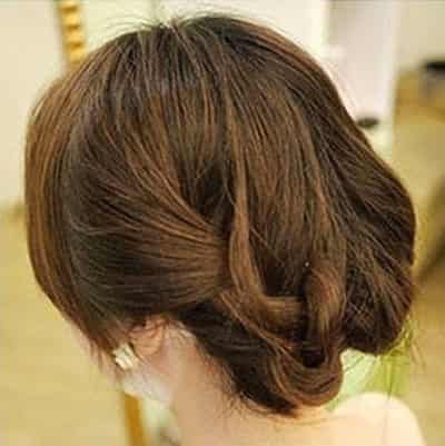 夏日中短发扎发编发+名媛气质简单优雅发型