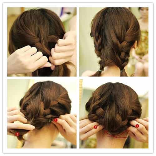 夏日中短发扎发编发+名媛气质简单优雅发型