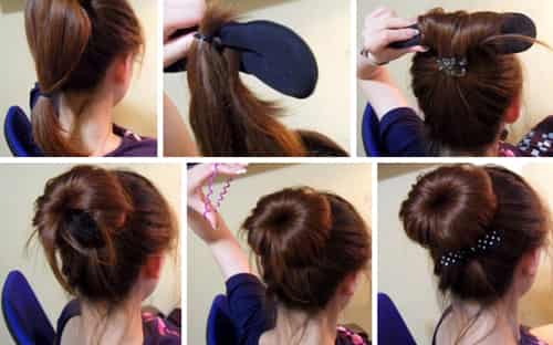 中<em>长发</em>丸子头<em>扎法</em>+<em>简单</em>唯美瘦脸丸子头<em>发型</em>