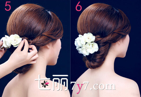 韩式简单<em>新娘</em>盘发<em>发型教程</em> 端庄典雅不失清新