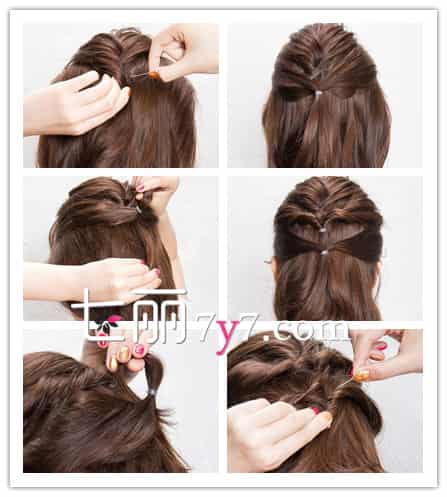 <em>情人节</em>优雅<em>发型</em>编织 <em>女生</em>超甜美减龄<em>发型</em> - 七