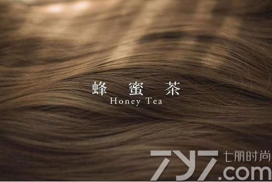 蜂蜜茶色头发,蜂蜜茶发色,韩国蜂蜜茶色头发图片