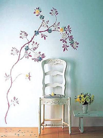 80后时尚家居手绘墙画墙面空间的独特创意