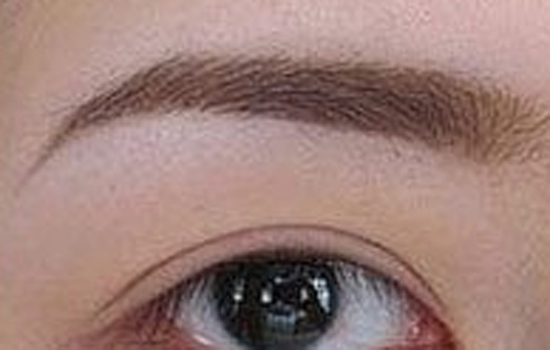 峰的颜色要比眉头的颜色深一些,这样会使得眉毛更加有层次感.