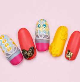 蝴蝶结浮雕美甲教程 可爱的波西米亚风