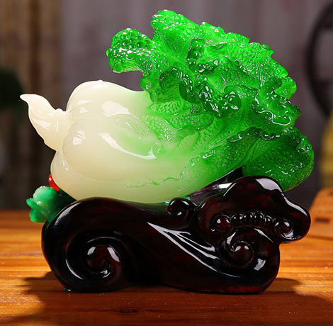 玉白菜摆件放什么位置
