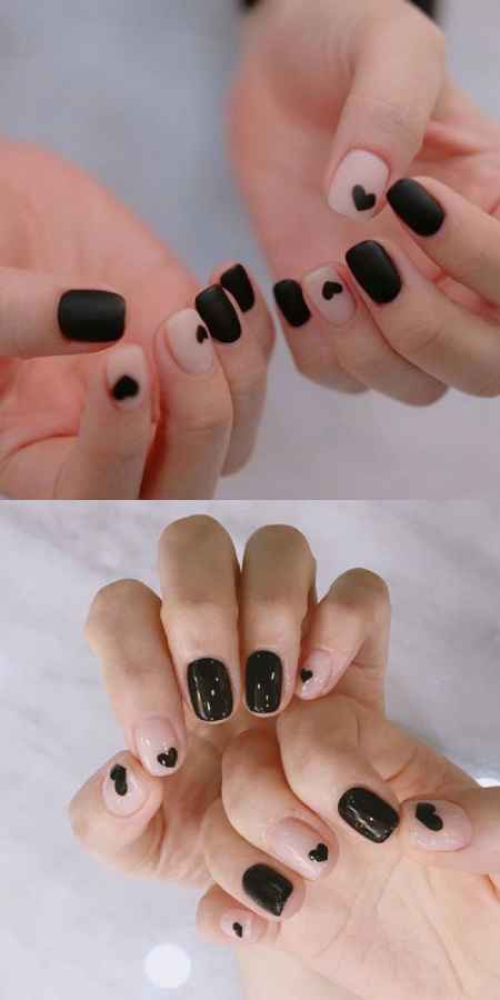 **感满满的桃心美甲款式