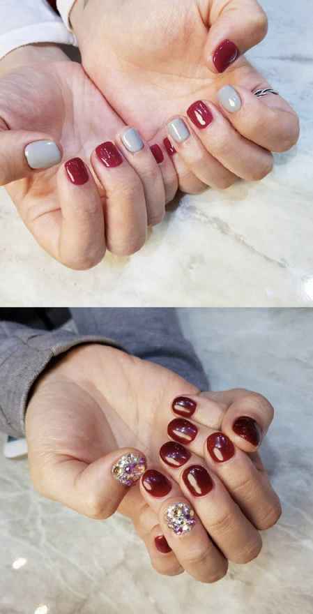红色系美甲图片,显手白最佳美甲款式