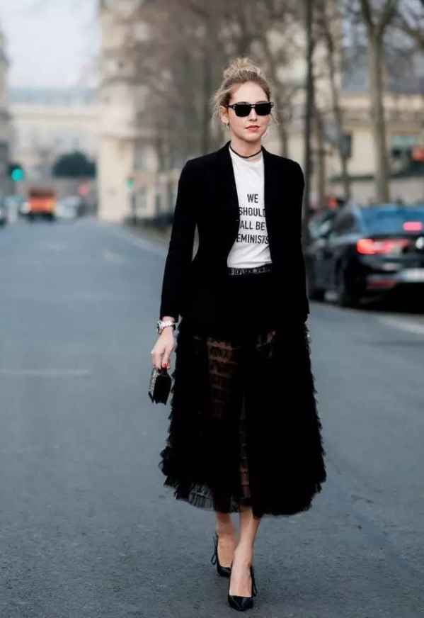 夹克与裙子搭配图片 2018春天最火的搭配